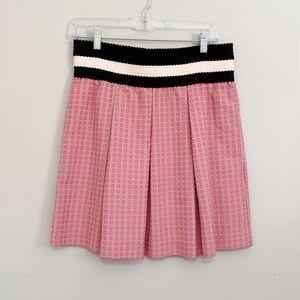 ANTHROPOLOGIE MAEVE Women’s Pink Black BALLAD Swing Skirt Geometric Print Size M